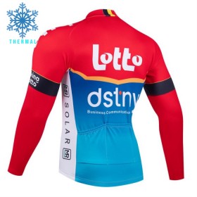 Cykeltrøje Langærmet Vinter 2024 Lotto Dstny Rød